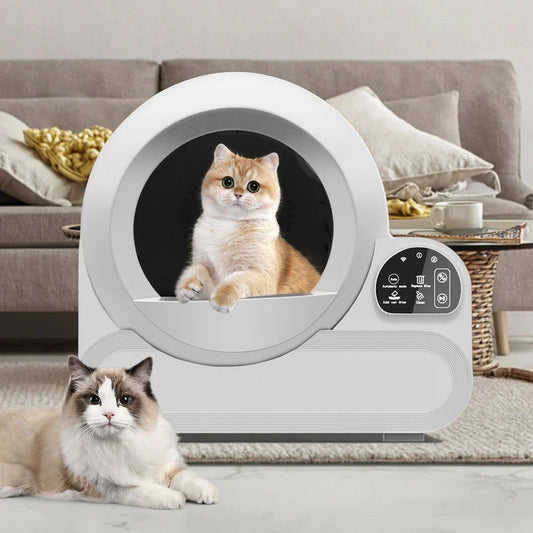 KFX-608019 Self-Cleaning Cat Litter Box with 70L Capacity, Odor Control, Dust-Free, WiFi App Control