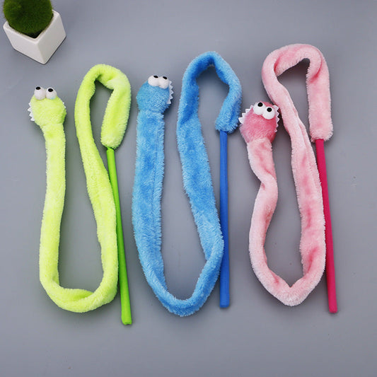 KFX-6085181 Interactive Cartoon Snake Cat Toy - Colorful Rod for Engaging Playtime