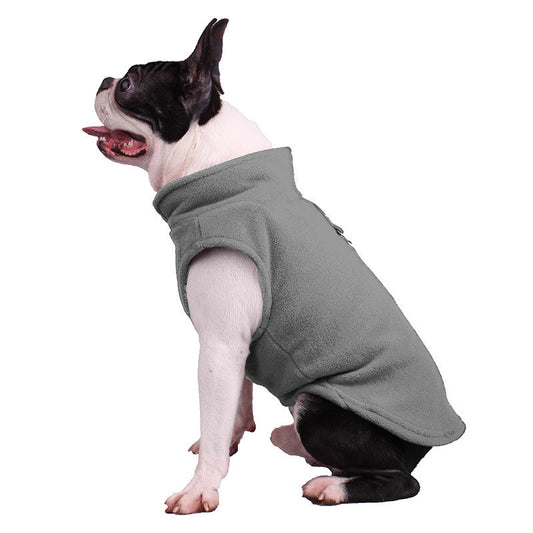 KFX-6088509 Solid Color Fleece Singlet for Small and Medium Dogs – Soft and Comfortable Pet Apparel