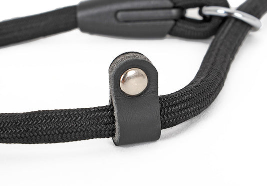KFX-6113341 Nylon Double-Headed Dog Collar in Black - Adjustable Size S, M, L