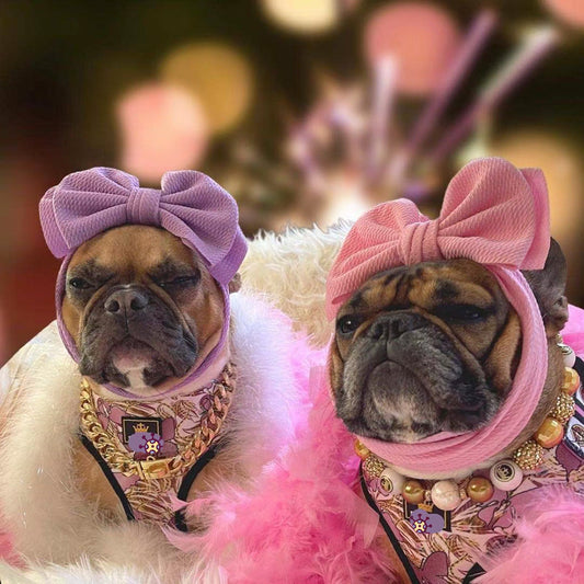 KFX-6123453 Charming Cartoon Pet Headgear with Bowknot in Various Colors