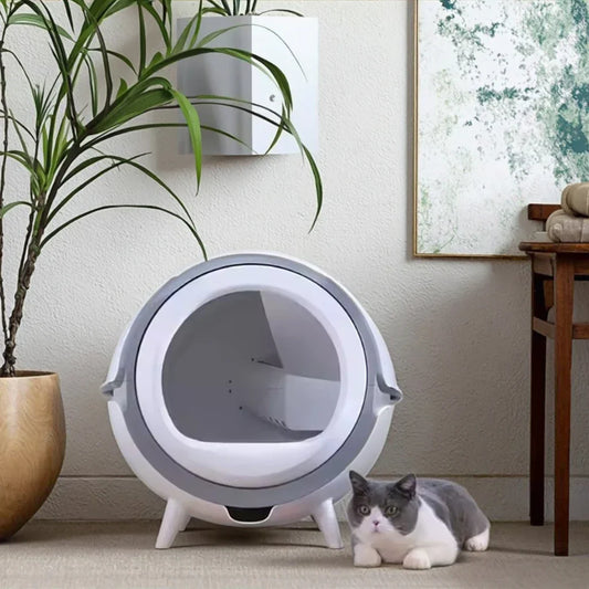 KFX-612627 Self-Cleaning Smart Cat Litter Box with Wifi & Touch Control, 20L Capacity, Easy Clean Design