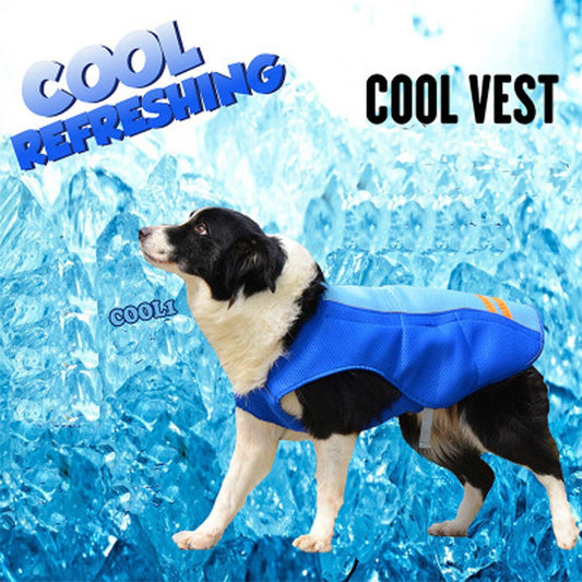 KFX-6136765 Cooling Vest for Dogs - Lightweight Polyester Sun Protection, Available in Multiple Sizes and Colors