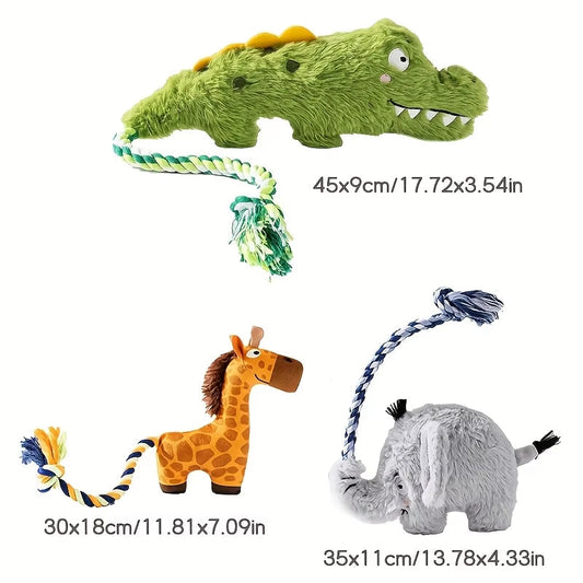 KFX-6143805 Durable Plush Squeaky Toy for Dogs - Engaging Stuffed Enrichment for Indoor & Outdoor Play