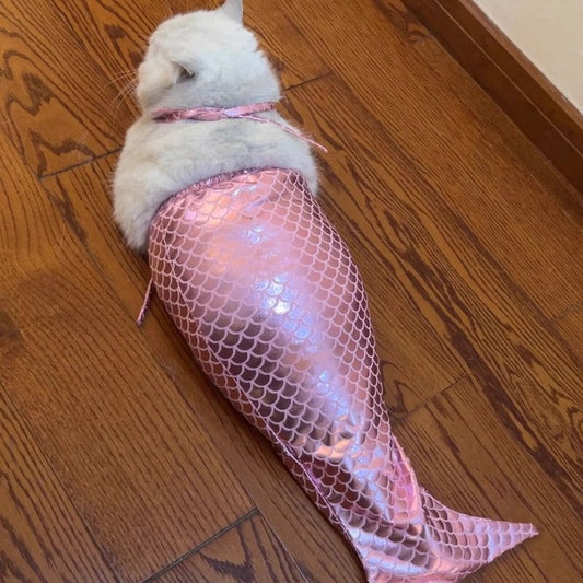 KFX-6148669 Mermaid Tail Jumpsuit for Small and Medium Dogs and Cats, Blue or Pink