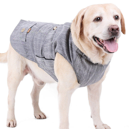 KFX-6152253 Classic Polyester Pocket Vest for Winter in Beige, Beige Blue, and Grey