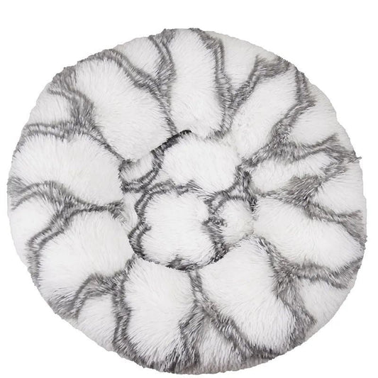 KFX-6153917 Multicolor Plush Round Nest Bed for Dogs and Cats - Various Sizes Available
