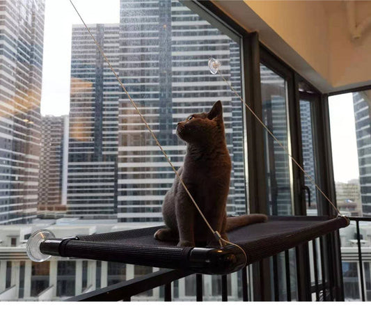 KFX-6157245 Suction Cup Cat Window Hammock in PVC Mesh, Flannel, and Sandwich Cloth Styles