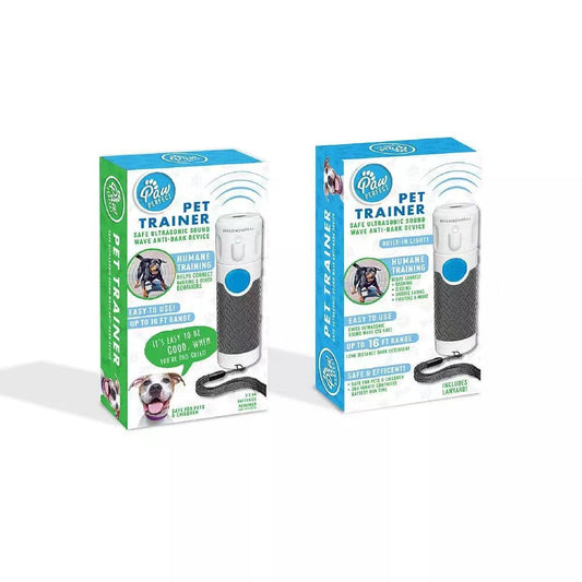 KFX-6158909 Ultrasonic Handheld Dog Trainer for Bark Control, White, ABS Material
