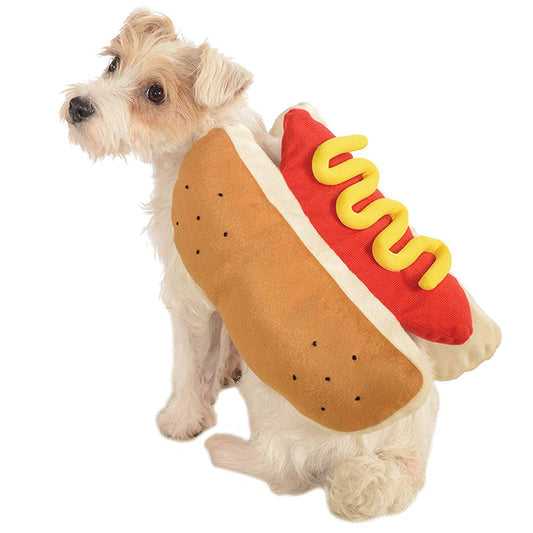 KFX-6159805 Hot Dog Costume for Pets - Fun Dog Clothing with Hook-and-Loop Fastener, Available in Multiple Sizes