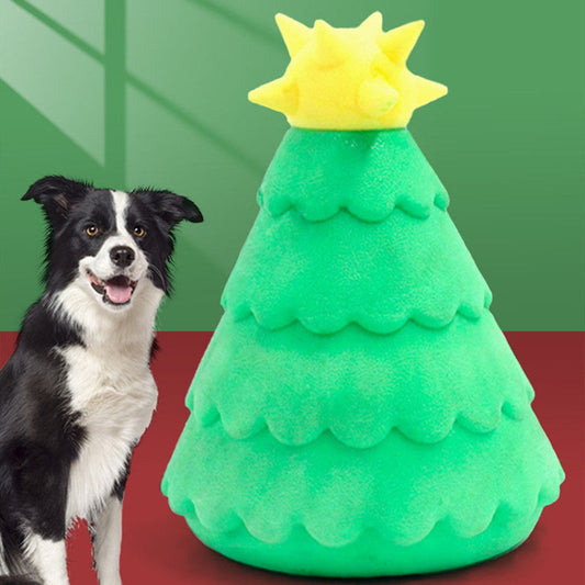 KFX-6160445 TPR Foam Pet Toy for Teeth Cleaning - Christmas Tree, Leaky Pumpkin Ball, Penguin, Cactus, Crocodile