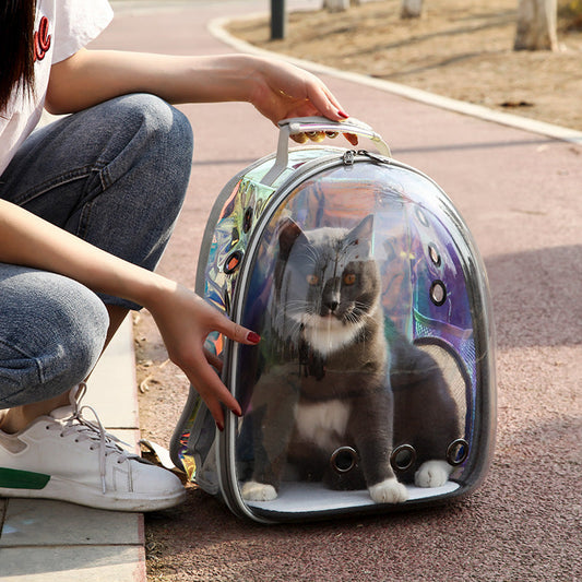 KFX-6167613 Pawful Laser Travel Backpack for Small Dogs and Cats