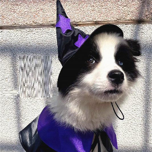 KFX-6193981 Halloween Cloak and Hat Set for Cats and Small to Medium Dogs