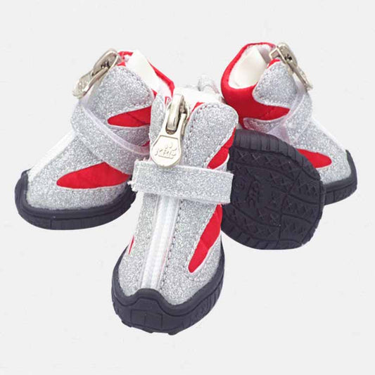 KFX-6200765 Breathable Pet Shoes in Red, Black, Blue for Dogs - Non-Slip and Wear-Resistant Design