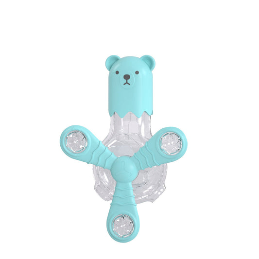 KFX-6219197 Interactive Cat Toy with Light and Sound - Multi-Function Rotating Feeder in Blue, Yellow, Off-White, Pink