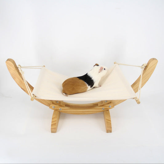 KFX-6222781 Removable and Washable Breathable Cat Hammock with Wooden Frame and Plush Mattress