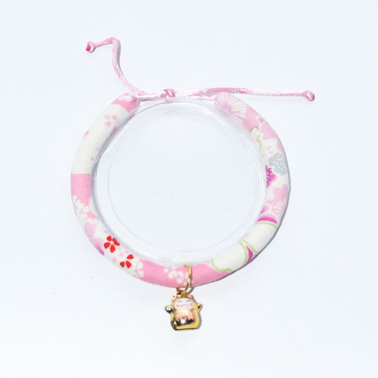KFX-6228925 Small Pet Collar with Japanese Bell for Cats and Dogs - Multiple Styles Available