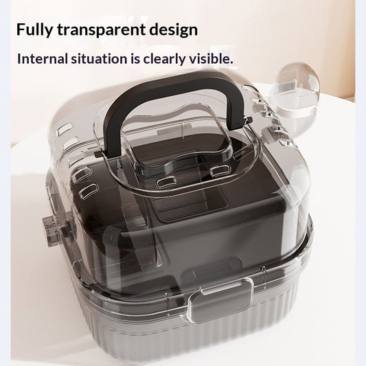 KFX-6233149 Portable Outdoor Hamster Travel Cage with Water Dispenser and Running Wheel