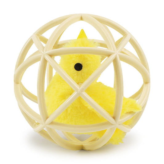 KFX-6243261 Interactive Simulation Sounding Plastic Sepak Takraw Toy for Cats - 10cm