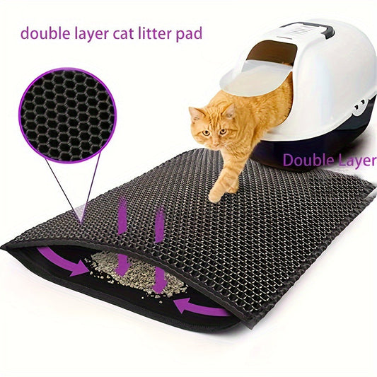 KFX-6244285 Double-Layer Anti-Splash EVA Cat Litter Mat in Multiple Colors and Sizes