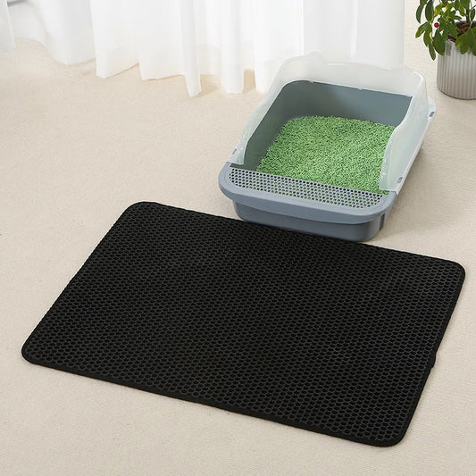 KFX-6244285 Double-Layer Anti-Splash EVA Cat Litter Mat in Multiple Colors and Sizes
