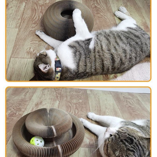 KFX-6254141 Corrugated Foldable Cat Nest for Playtime - 24x24x10cm