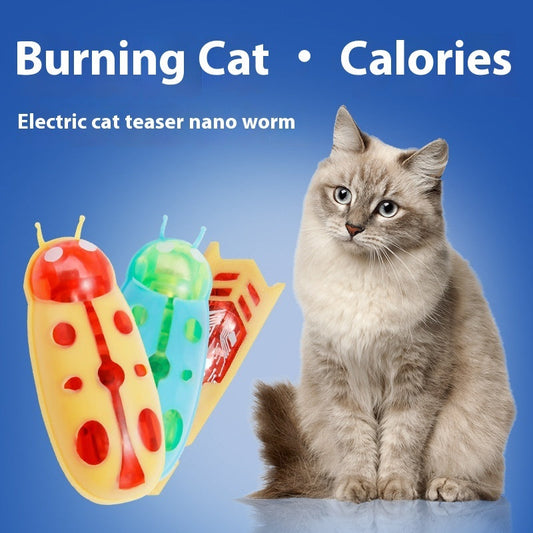 KFX-6258749 Miniature Cat Teaser Toy - Electric Jumping Insects in Fun Styles