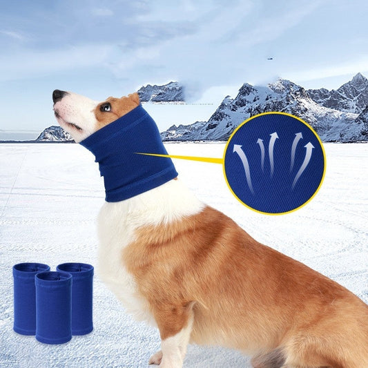 KFX-6267069 Dog Comforter Headband Scarf in Blue and Gray - Casual Style, Multiple Sizes Available
