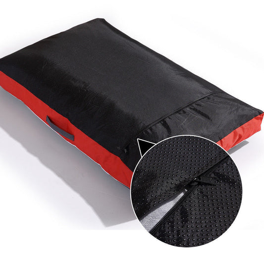 KFX-6282813 Waterproof Oxford Cloth Pet Mat for Doghouses - Removable Zipper Design, Non-Slip Base, Available in Red, Blue, Black