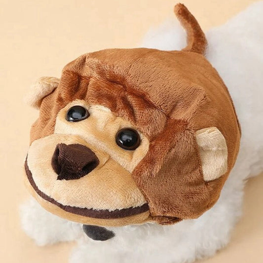 KFX-6294845 Cartoon Monkey Design Dog and Cat Hat for Festive Wear