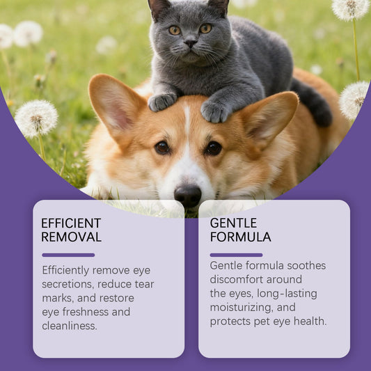 KFX-6300093 Gentle Eye Drops for Cats and Dogs – Effectively Clean Tear Stains and Discharge, 30ml