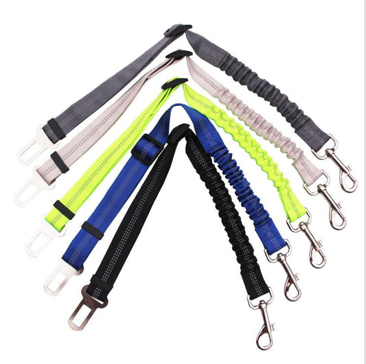 KFX-6302013 Adjustable Dog Seat Belt with Elastic Buffer and Reflective Safety Features