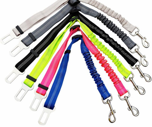 KFX-6302013 Adjustable Dog Seat Belt with Elastic Buffer and Reflective Safety Features