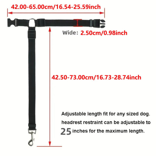KFX-6305469 Adjustable Two-in-One Pet Safety Seat Belt Harness and Leash for Dogs and Cats