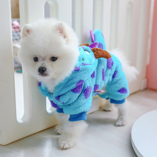 KFX-6320061 Bubble Dragon Four-legged Pet Clothing for Small Dogs, Sizes XXS to L