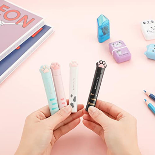 KFX-6320957 Cute Cat Paw Mini Stainless Steel Craft Scissors - Portable Folding Safety Scissors in 4 Colors