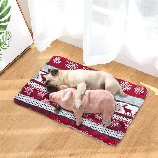 KFX-6326077 Cozy Flannel and Cotton Velvet Dog Mat in Multiple Sizes