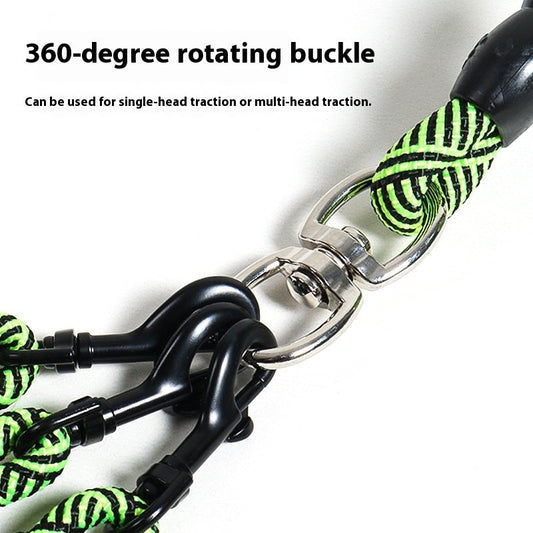 KFX-6329021 Multi-Head Wear-Resistant Dog Leash in Various Colors and Traction Options