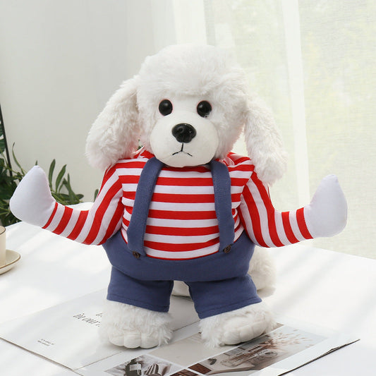 KFX-6331581 Creative Striped Dog Jumpsuit for Halloween - Pet Clothing in S, M, L Sizes