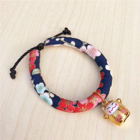 KFX-6359997 Adjustable Handmade Pet Collar in Various Floral Designs and Sizes