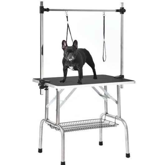 KFX-6365629 Professional 36 Inch Pet Grooming Table with Adjustable Arms and Non-Slip Surface