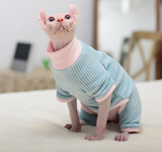 KFX-6368317 Warm Double-Sided Velvet Cat Clothing for Autumn and Winter