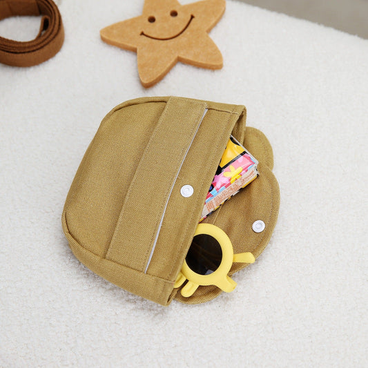 KFX-6384829 Pet Dog Canvas Backpack in Pink and Brown - Sizes S & L, All-Season Design