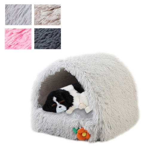KFX-6394813 Cozy Semi-Closed Cat Nest Warm House - Compressible, Various Colors
