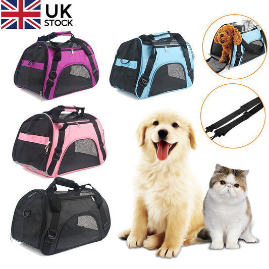 KFX-6396989 Portable Expandable Soft Fabric Pet Carrier for Dogs and Cats - Foldable Travel Bag in Multiple Colors