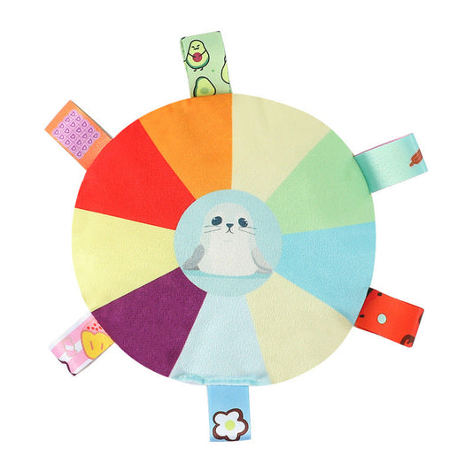 KFX-6401341 Interactive Plush Dog Toy - Sound Frisbee in Duckling, Chicken, Shark, Seal Designs
