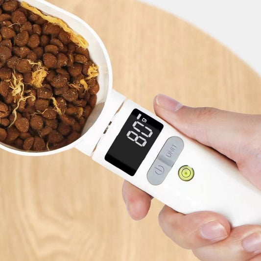 KFX-6421565 Transparent Pet Food Spoon with Measurement Scale – Food Grade ABS, Safe & Hygienic, 15.3*14.2*5.5cm