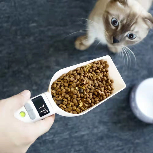 KFX-6421565 Transparent Pet Food Spoon with Measurement Scale – Food Grade ABS, Safe & Hygienic, 15.3*14.2*5.5cm