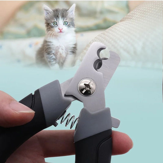 KFX-6442813 Stainless Steel Half Moon Nail Clippers for Cats and Dogs - Durable and Ergonomic Design