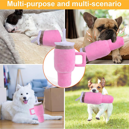 KFX-6445629 Plush Dog Sound Toy with Handle - Ideal for Playtime Fun